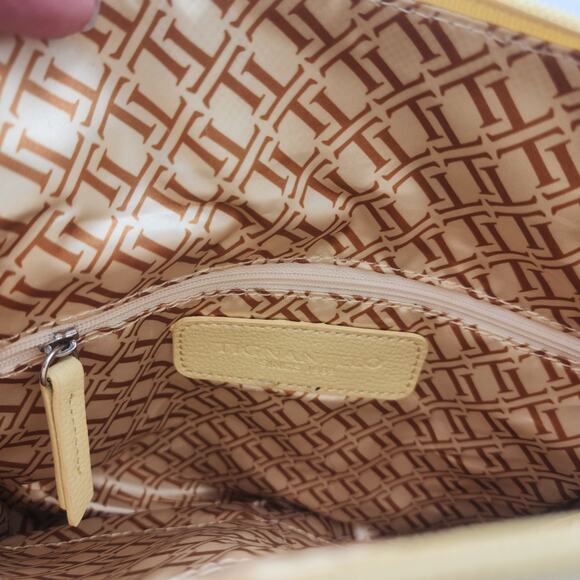 Tignanello Yellow Pebble Leather Crossbody. Great Spring Easter Colored Bag. - Picture 3 of 6